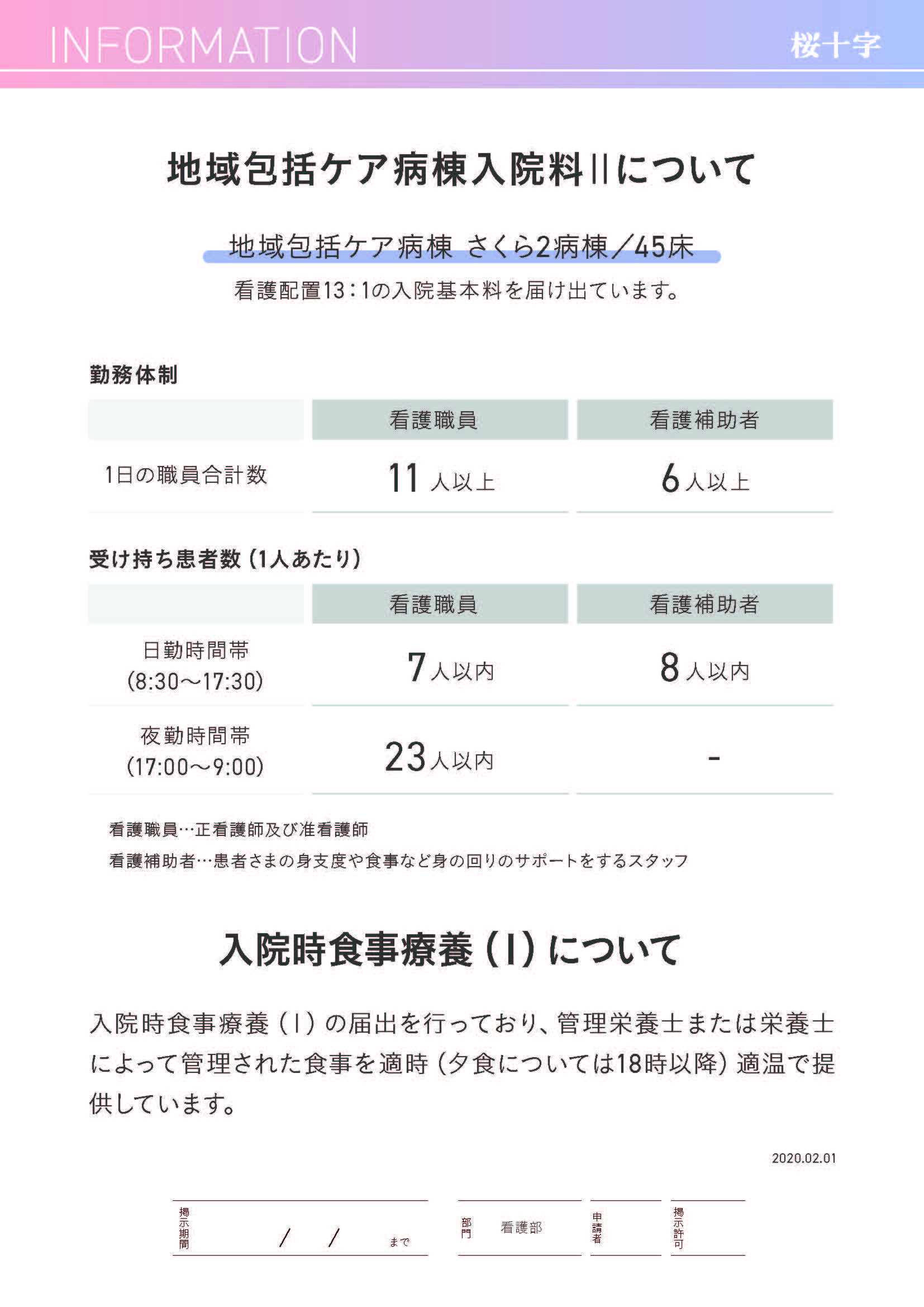 さくら館2階病棟について